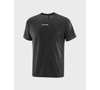 Salomon - Ultra-light short-sleeved T-shirt - Sense Aero SS Tee GFX M Deep Black/Black Beauty for Men - Size L Black