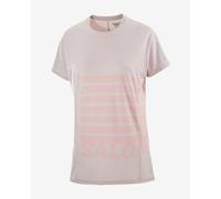 Salomon Sense Aero GFX Short Sleeve T-Shirt Light Pink Women - L