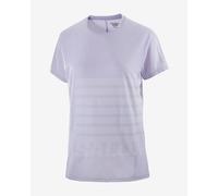 Salomon Sense Aero GFX Short Sleeve T-Shirt Light Purple Women - L