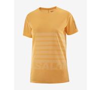 Salomon Sense Aero GFX short sleeve T-shirt orange Women - S