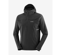 Salomon Sense Aero Hybrid Half Zip hooded jacket black greyish - S