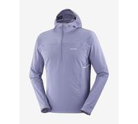Salomon Sense Aero Hybrid Half Zip hooded jacket light purple - L
