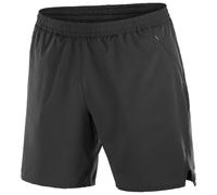 Salomon - Shorts with integrated boxer shorts - Shakeout C 2In1 Shorts 7'' M Deep Black for Men - Size L Black