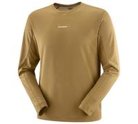 Salomon - Soft and breathable long-sleeved T-shirt - Shakeout Core LS Tee M Brilliant Olive for Men - Size M - Khaki Khaki M