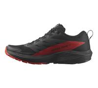 SALOMON Shoes Sense Ride 5, Men's Trail Running Shoes, Black/Fiery Red/Black, 42 2/3 EU, Black Fiery Red Black, 9.5 UK