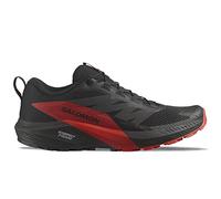 SALOMON Shoes Sense Ride 5, Men's Trail Running Shoes, Black Fiery Red Black, 8 UK