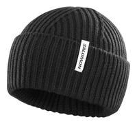 Salomon - Freeride Beanie - Snowbird Beanie U Deep Black in Wool Black one size