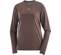 Salomon - Soft and breathable long-sleeved T-shirt - Shakeout Core LS Tee W Coffee Bean for Women - Size M - Brown Brown