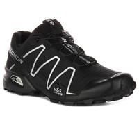 Salomon Speedcross Lacing Outdoor Mesh Mens Trainer Black In Orange UK 7 - 12