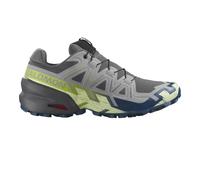 Salomon - Men's trail running shoes - Speedcross 6 M Castlerock / Lime Cream / Poseidon for Men - Size 9 UK - Grey Grey 9 UK