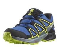 Salomon Speedcross Climasalomon™ Waterproof Unisex Kids Trail Running Shoe, Nautical Blue Black Acid Lime, 3.5 UK