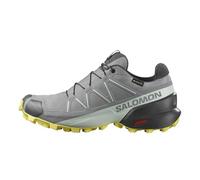 Salomon Women's Speedcross Gore-tex trail running shoes, Sharkskin Clearly Aqua Sunny Lime, 8 UK