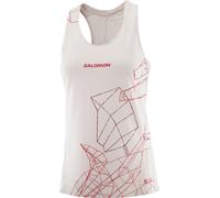 Salomon - Stretch, breathable and ultra-lightweight running tank top - S/Lab Speed Singlet W Lilac Ash Fiery Red for Women - Size XS - Beige Beige XS