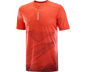 Salomon - Technicality seamless T-shirt - S/Lab Ultra Tee Aop M Burnt Sienna/Decadent Chocolate for Men - Size L - Orange Orange L