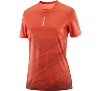 Salomon - Technicality seamless T-shirt - S/Lab Ultra Tee Aop W Burnt Sienna/Decadent Chocolate for Women - Size L - Orange Orange