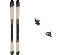 Salomon - Touring skis - Touring Ski Set Mtn 80 Carbon Rainy Day 2024 for Men in Wood - Grey Grey 164 cm