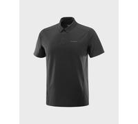 Salomon Trackline Short Sleeve Polo Shirt Black - S