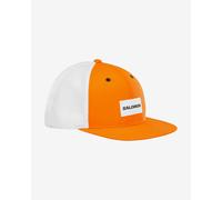 Salomon Trucker Unisex Flat Cap, Bold Style Versatile, Trail Running Hiking Recycled Content, and Breathable Comfort, Orange, L/XL