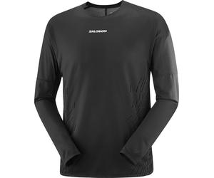 Salomon - Ultra-light long sleeve T-shirt - Sense Aero LS Tee GFX M Deep Black/Black Beauty for Men - Size L Black L