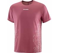 Salomon - Ultra-light short-sleeved T-shirt - Sense Aero SS Tee GFX M Nocturne/Whisper White for Men - Size M - Burgundy Burgundy