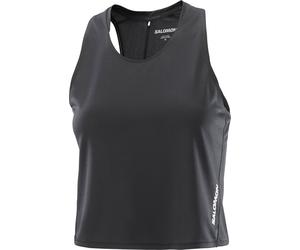 Salomon - Ultra-lightweight and breathable road running tank top - Sense Aero Short Tank W Deep Black for Women - Size M Black M