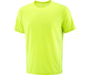 Salomon - Ultra-lightweight, breathable running T-shirt - Sense Aero SS Tee GFX M Acid Lime Butterfly for Men - Size XL - Yellow Yellow XL