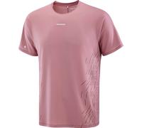 Salomon - Ultra-lightweight, breathable running T-shirt - Sense Aero SS Tee GFX M Dusky Orchid Huckle Berry for Men - Size S - Burgundy Burgundy S