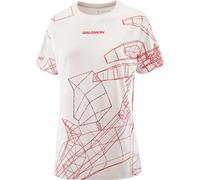 Salomon - Ultra-lightweight, breathable Stretch running T-shirt - S/Lab Speed Tee W Lilac Ash Fiery Red for Women - Size M - Beige Beige M