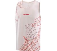 Salomon - Ultra-lightweight Stretch Road running tank top - S/Lab Speed Singlet M Lilac Ash Fiery Red for Men - Size L - Beige Beige L