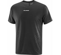 Salomon - Ultralight T-shirt with short sleeves - Sense Aero SS Tee GFX M Deep Black/Black Beauty for Men - Size M Black M