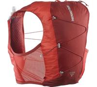 Salomon Unisex Active Skin 8, Hydration & Storage Vest with 500ml Flasks Included - RED Dahlia / HIGH Risk RED - M