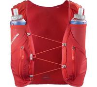 Salomon Unisex Advance Skin 12 | 12 Liter Hydration Trail Running Vest, Flame Scarlet/Haute Red, Small
