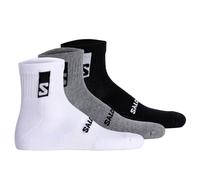 Salomon Unisex Quarter Socks, 3 Pack - Everyday Ankle, Terry, Support Zone...