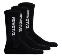 Salomon Unisex Socks, 3 Pack - Everyday Crew, Terry, Support Zone, Logo