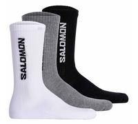 Salomon Unisex Socks, 3 Pack - Everyday Crew, Terry, Support Zone, Logo