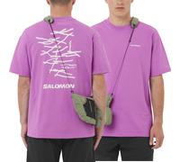 Salomon - Urban T-shirt in lightweight Stretch organic cotton - Wild Rays SS Tee M Iris Orchid for Men - Size S - White White S