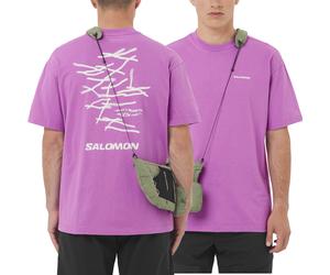 Salomon - Urban T-shirt in lightweight Stretch organic cotton - Wild Rays SS Tee M Iris Orchid for Men - Size M - White White M