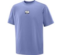 Salomon - Urban T-shirt in stretch organic cotton with long sleeves - Wild Rays/Label SS Tee M Marlin for Men - Size M - Purple Purple M