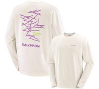 Salomon - Urban T-shirt in stretch organic cotton with long sleeves - Wild Rays LS Tee M Whisper White for Men - Size M White M