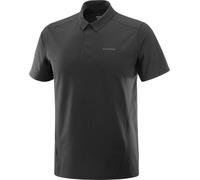 Salomon - Versatile hiking polo shirt - Trackline Polo M Deep Black for Men - Size L Black L