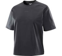 Salomon - Versatile hiking T-shirt - Trackline SS Tee W Deep Black for Women - Size S Black S
