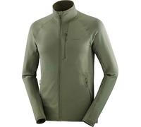 Salomon - Warm and lightweight technical fleece - Sntial Lightwarm FZ M Grape Leaf for Men - Size M - Khaki Khaki M