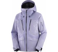Salomon - Warm, waterproof ski jacket - Spark Jacket M Blue Granite for Men in Recycled Polyester - Size S - Purple Purple S