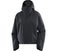 Salomon - Waterproof and windbreaker hiking jacket in AdvancedSkin Dry - Outscape 2L Short Jkt S W Deep Black for Women - Size S Black S