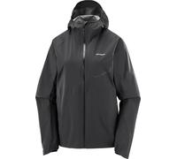 Salomon Bonatti Waterproof Hooded Jacket Pure Black Women - L