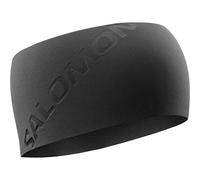 Salomon Winter Training Unisex Headband, Warmth, Fit, Full featured, Deep Black, Shiny Black, One Size
