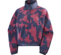 Salomon - Women's short half-zip fleece - Chroma Fleece Crop HZ W Nocturne/Blue Nights for Women in Recycled Polyester - Size S - Navy Navy S