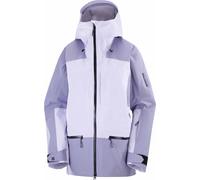 Salomon - Women's waterproof ski jacket - Absolute 3L Jkt W Cosmic Sky/Blue Granite for Women - Size L - Grey Grey L