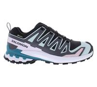 Salomon Women’s XA PRO 3D Trail Running Shoes, Dark Black/Bleached Ocean Aqua/Harbor Blue/Multi-colored, 5.5 UK