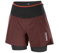 Salomon - Women's S/Lab Salomon Ultra 2in1 - Running shorts size S, brown